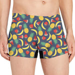 Cute Tropical Fruits Pattern Print Men's Boxer Briefs