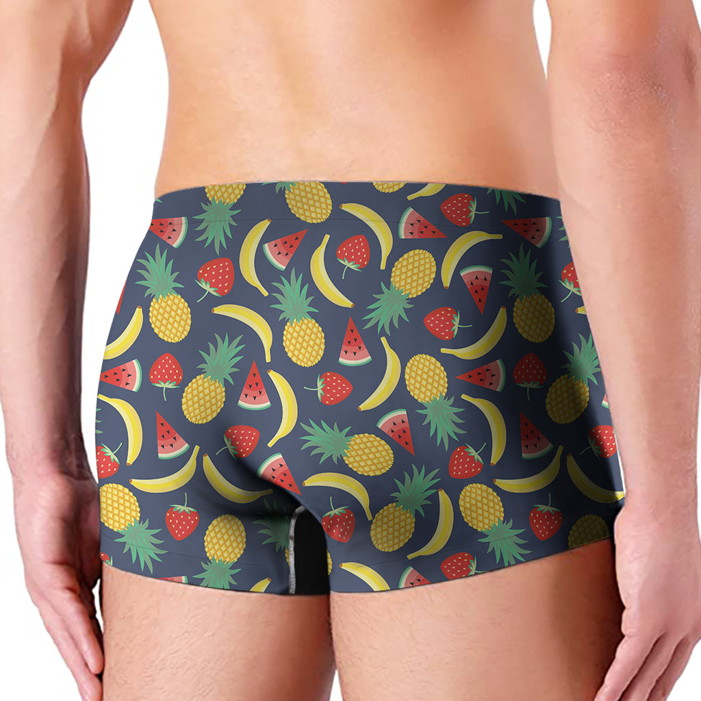 Cute Tropical Fruits Pattern Print Men's Boxer Briefs