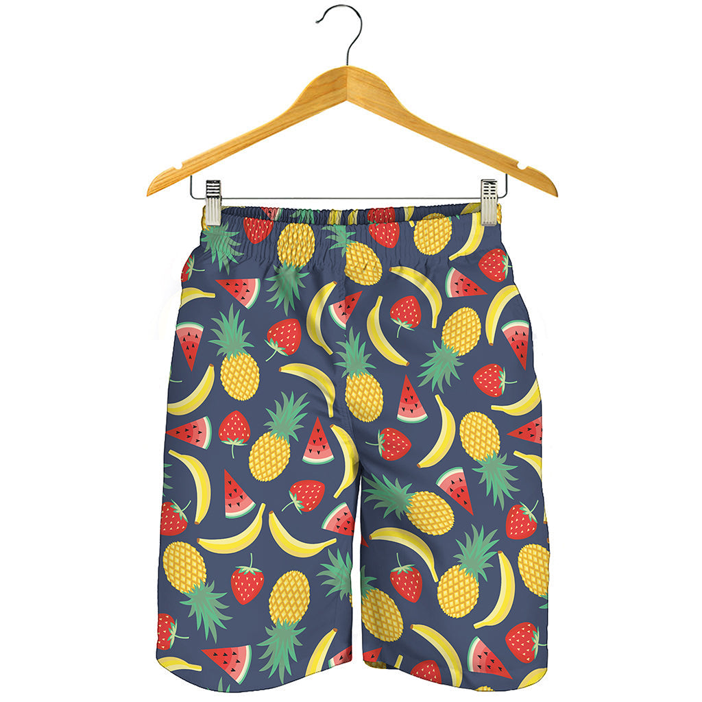 Cute Tropical Fruits Pattern Print Men's Shorts