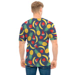 Cute Tropical Fruits Pattern Print Men's T-Shirt