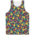 Cute Tropical Fruits Pattern Print Men's Tank Top
