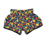 Cute Tropical Fruits Pattern Print Muay Thai Boxing Shorts
