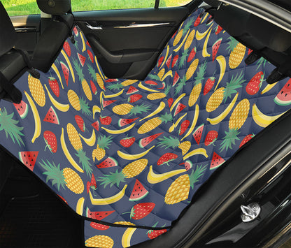 Cute Tropical Fruits Pattern Print Pet Car Back Seat Cover