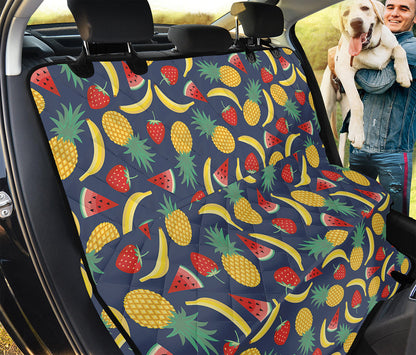 Cute Tropical Fruits Pattern Print Pet Car Back Seat Cover