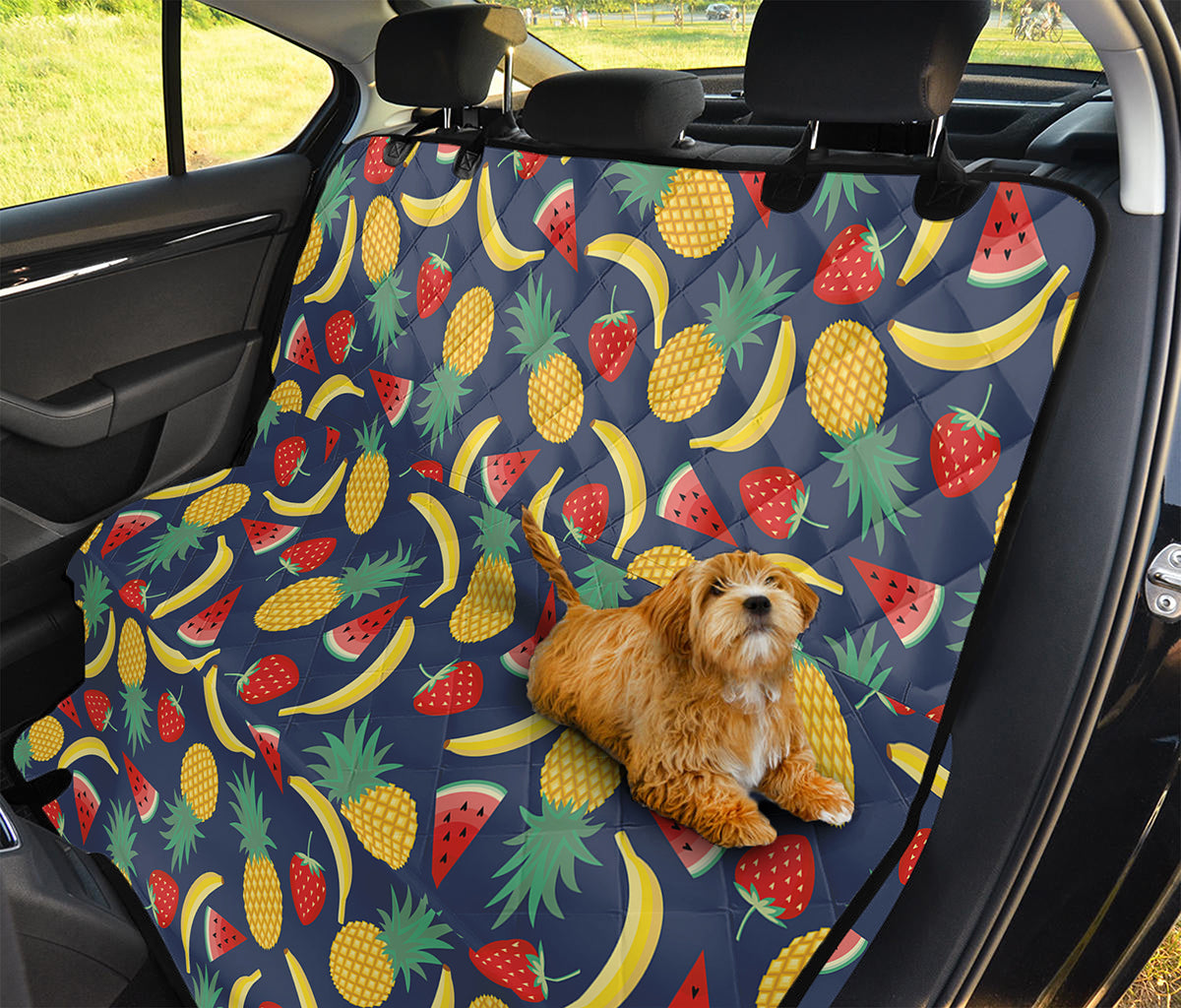 Cute Tropical Fruits Pattern Print Pet Car Back Seat Cover