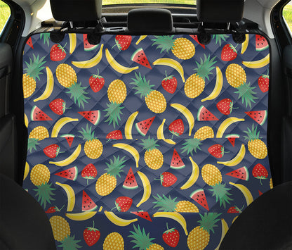 Cute Tropical Fruits Pattern Print Pet Car Back Seat Cover