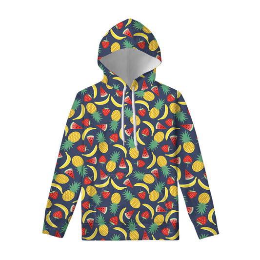 Cute Tropical Fruits Pattern Print Pullover Hoodie
