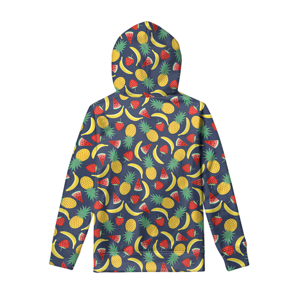 Cute Tropical Fruits Pattern Print Pullover Hoodie