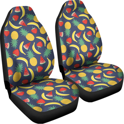 Cute Tropical Fruits Pattern Print Universal Fit Car Seat Covers