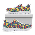 Cute Tropical Fruits Pattern Print White Running Shoes