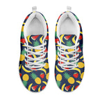 Cute Tropical Fruits Pattern Print White Sneakers