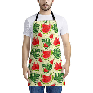 Cute Tropical Watermelon Pattern Print Apron