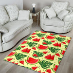 Cute Tropical Watermelon Pattern Print Area Rug GearFrost