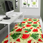 Cute Tropical Watermelon Pattern Print Area Rug GearFrost