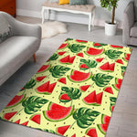 Cute Tropical Watermelon Pattern Print Area Rug GearFrost