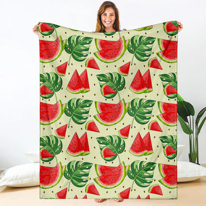 Cute Tropical Watermelon Pattern Print Blanket