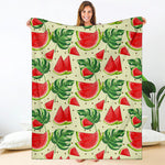 Cute Tropical Watermelon Pattern Print Blanket