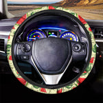 Cute Tropical Watermelon Pattern Print Car Steering Wheel Cover