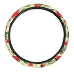 Cute Tropical Watermelon Pattern Print Car Steering Wheel Cover