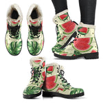 Cute Tropical Watermelon Pattern Print Comfy Boots GearFrost