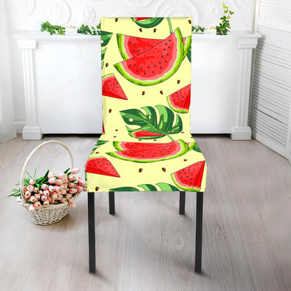 Cute Tropical Watermelon Pattern Print Dining Chair Slipcover