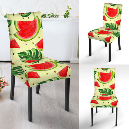 Cute Tropical Watermelon Pattern Print Dining Chair Slipcover