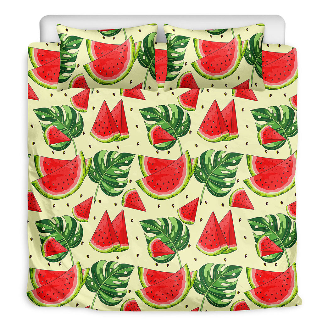 Cute Tropical Watermelon Pattern Print Duvet Cover Bedding Set