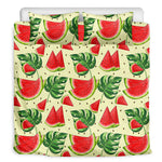 Cute Tropical Watermelon Pattern Print Duvet Cover Bedding Set