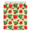 Cute Tropical Watermelon Pattern Print Duvet Cover Bedding Set