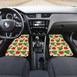 Cute Tropical Watermelon Pattern Print Front and Back Car Floor Mats