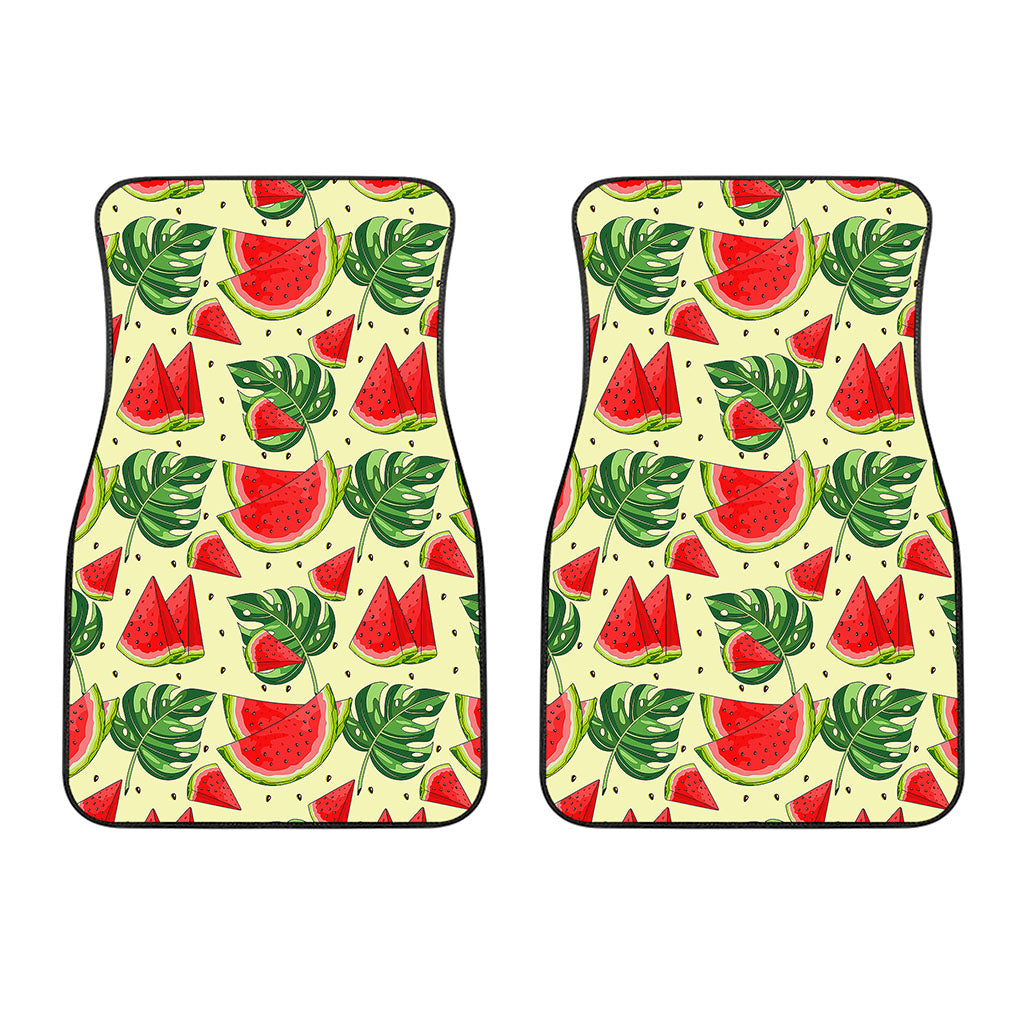 Cute Tropical Watermelon Pattern Print Front Car Floor Mats