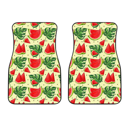 Cute Tropical Watermelon Pattern Print Front Car Floor Mats