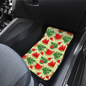 Cute Tropical Watermelon Pattern Print Front Car Floor Mats