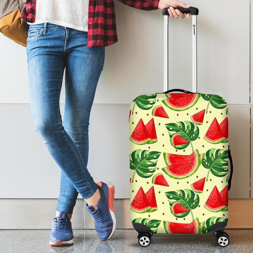 Cute Tropical Watermelon Pattern Print Luggage Cover GearFrost