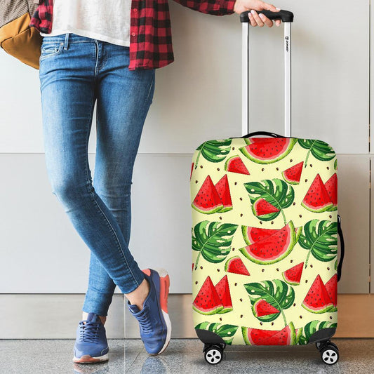 Cute Tropical Watermelon Pattern Print Luggage Cover GearFrost
