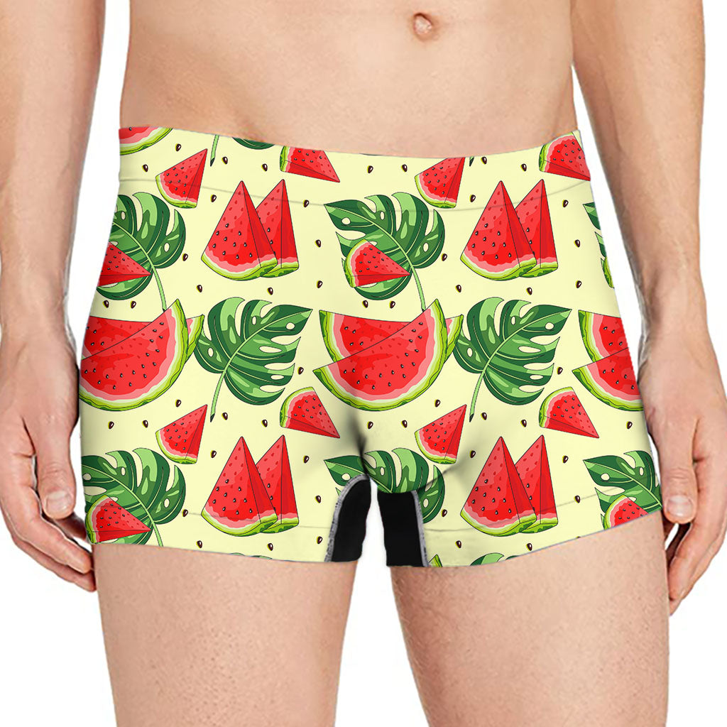 Cute Tropical Watermelon Pattern Print Men's Boxer Briefs