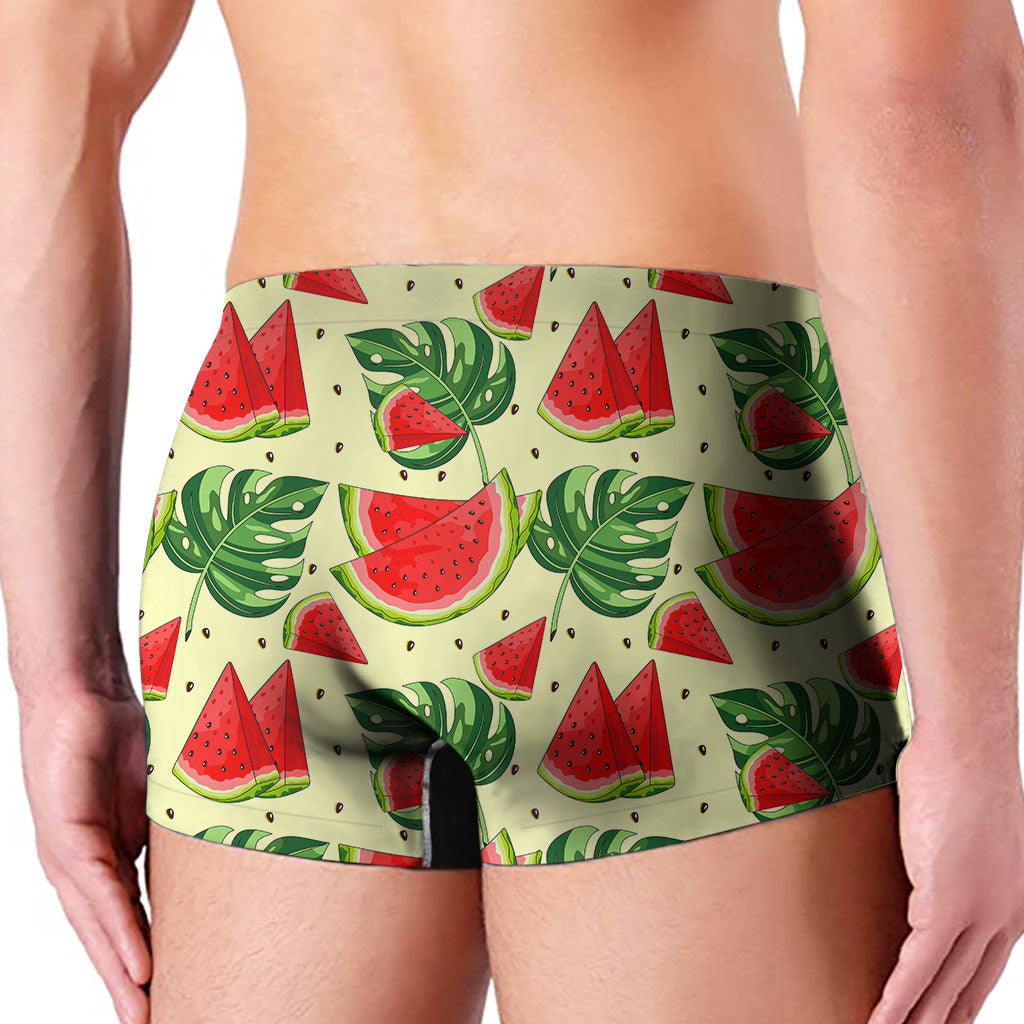 Cute Tropical Watermelon Pattern Print Men's Boxer Briefs
