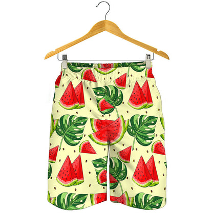 Cute Tropical Watermelon Pattern Print Men's Shorts