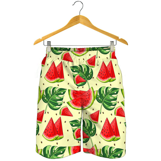 Cute Tropical Watermelon Pattern Print Men's Shorts