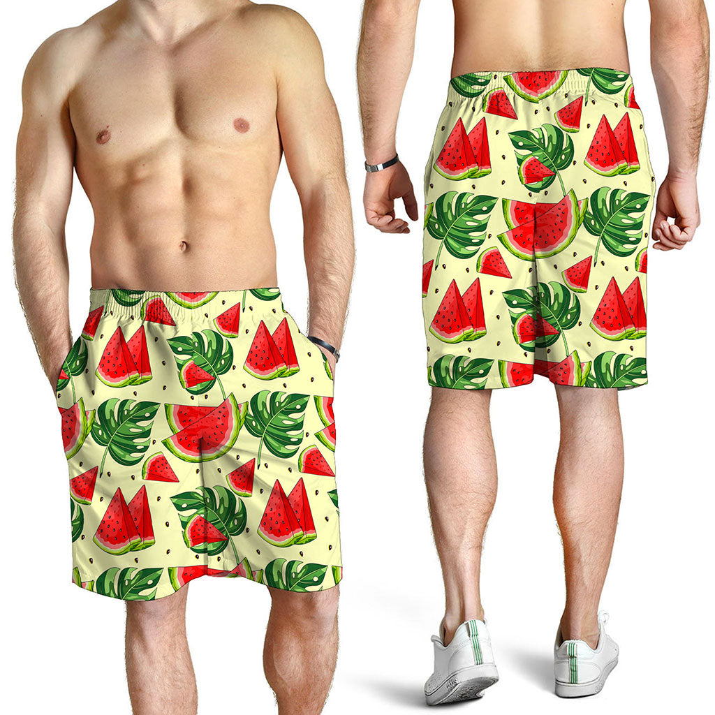 Cute Tropical Watermelon Pattern Print Men's Shorts