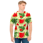 Cute Tropical Watermelon Pattern Print Men's T-Shirt