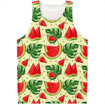 Cute Tropical Watermelon Pattern Print Men's Tank Top