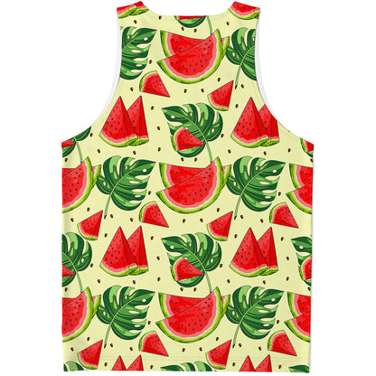 Cute Tropical Watermelon Pattern Print Men's Tank Top