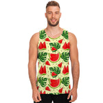 Cute Tropical Watermelon Pattern Print Men's Tank Top