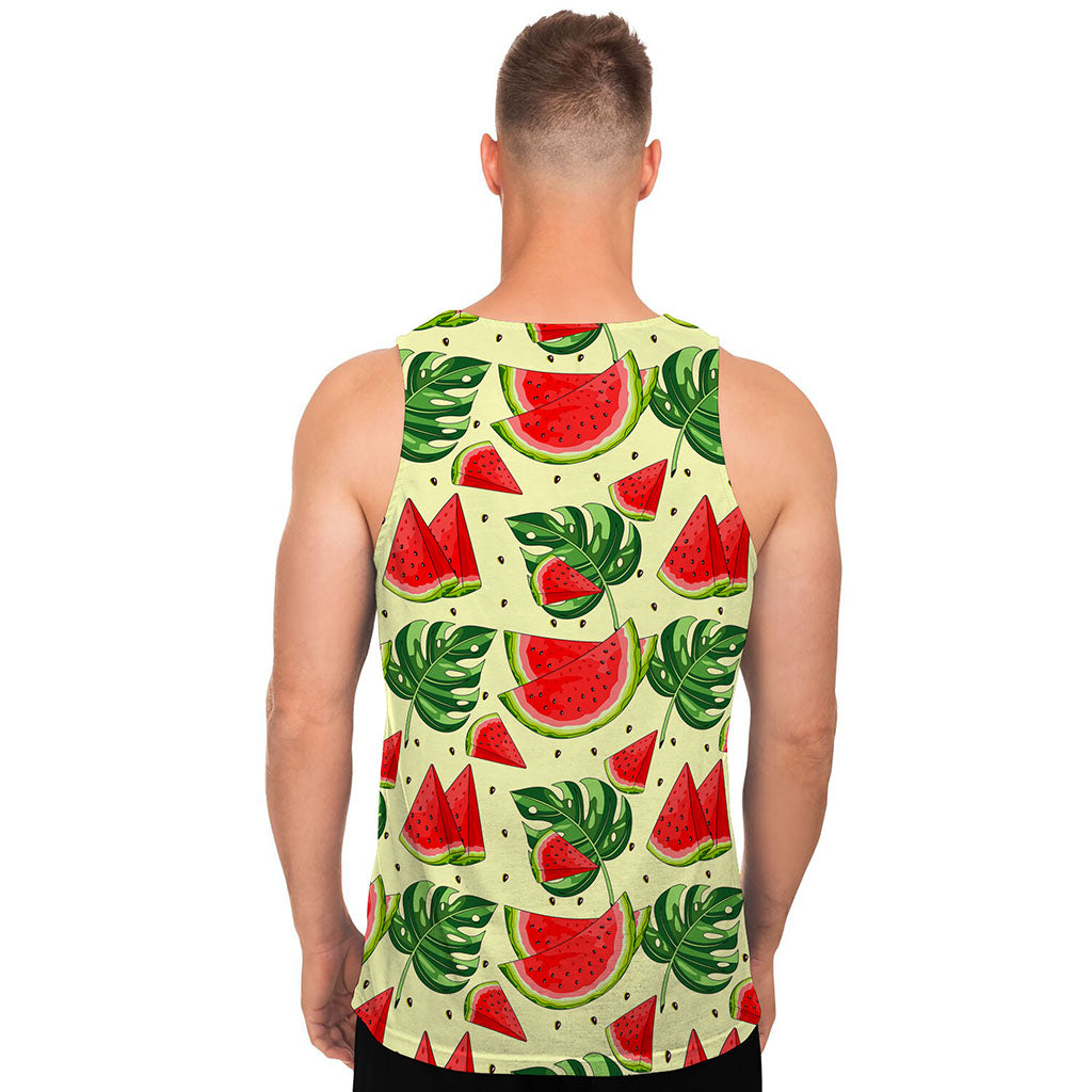 Cute Tropical Watermelon Pattern Print Men's Tank Top