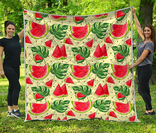 Cute Tropical Watermelon Pattern Print Quilt