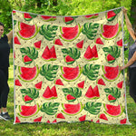 Cute Tropical Watermelon Pattern Print Quilt