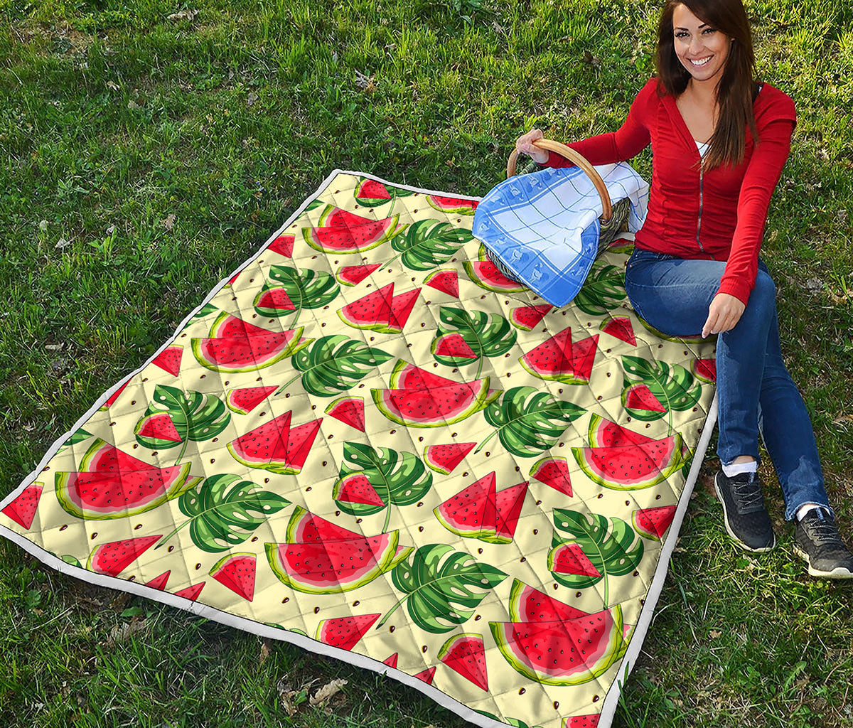 Cute Tropical Watermelon Pattern Print Quilt