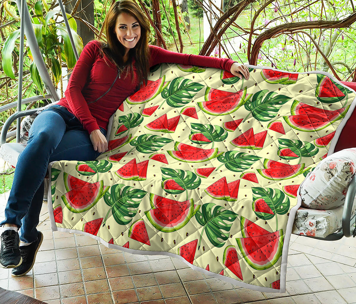 Cute Tropical Watermelon Pattern Print Quilt