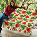 Cute Tropical Watermelon Pattern Print Quilt
